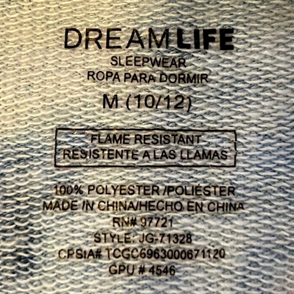 DREAMLIFE Blue Tiedye Romper, GIRLS Size Medium (10/12) - Picture 6 of 7